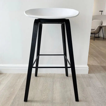 Hay AAS 32 High About A Stool Black Lacquered Oak White H75cm Ex-Display