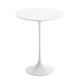 Knoll Saarinen Round Side Table D41cm in White Laminate, White Base — packshot
