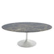 Knoll Saarinen Oval Coffee Table in Brown Emperador Marble — packshot