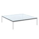 Knoll Florence Knoll Coffee Table Square in Clear Glass — packshot