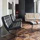 Knoll Barcelona Relax Lounge Chair in Black Leather — lifestyle