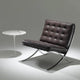 Knoll Barcelona Relax Lounge Chair in Black Venezia Leather — studio