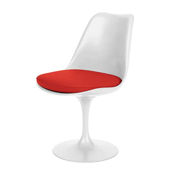 Knoll Saarinen White Swivel Tulip Dining Chair Quickship