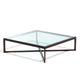 Knoll Krusin Coffee Table 90×90cm in Clear Glass, Coloured Oak — packshot