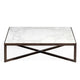 Knoll Krusin Coffee Table 90×90cm in Arabescato Marble, Coloured Oak — packshot