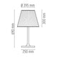Flos KTribe T2 Table Light — dimensions