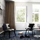 Vitra Eames Plywood Group LCW Calf's Skin Lounge Chair — lifestyle