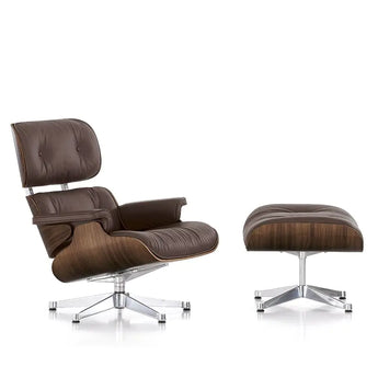 Vitra Eames Lounge Chair & Ottoman Black Pigmented Walnut