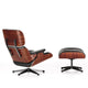 Vitra Eames Lounge Chair & Ottoman in Santos Palisander — packshot, detail
