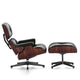 Vitra Eames Lounge Chair & Ottoman in Santos Palisander — packshot, detail