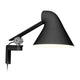 Louis Poulsen NJP Wall Lamp Short Arm in Black — packshot