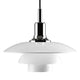 Louis Poulsen PH 3½-3 Glass Pendant Light in Chrome Plated — packshot