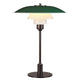 Louis Poulsen PH 3½-2½ Metal Table Lamp in Green — packshot