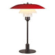 Louis Poulsen PH 3½-2½ Metal Table Lamp in Red — packshot