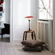 Louis Poulsen PH 3½-2½ Metal Table Lamp in Red — lifestyle, side table