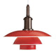 Louis Poulsen PH 3½-3 Metal Pendant Light in Red — packshot
