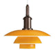 Louis Poulsen PH 3½-3 Metal Pendant Light in Yellow — packshot
