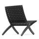 Carl Hansen MG501 Cuba Lounge Chair in Oak Black, Black Webbing — packshot, detail
