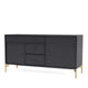 Montana Mega 200802 Sideboard in Anthracite with brass legs — packshot