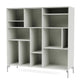 Montana Mega 201801 Bookcase in Nordic with chrome legs — packshot