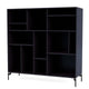 Montana Mega 201801 Bookcase in Shadow with black legs — packshot