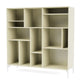 Montana Mega 201801 Bookcase in Vanilla with snow legs — packshot