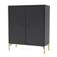 Montana Selection Cover Cabinet in Anthracite with brass legs — packshot
