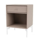Montana Selection Dream Bedside Table in Mushroom with snow legs — packshot