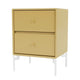 Montana Selection Drift Bedside Table in Cumin with snow legs — packshot