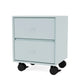 Montana Selection Drift Bedside Table in Flint with castors — packshot