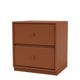 Montana Selection Drift Bedside Table in Hazelnut with 3cm plinth — packshot