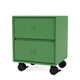 Montana Selection Drift Bedside Table in Parsley with castors — packshot