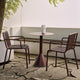 HAY Palissade Armchair in Iron Red — lifestyle, terrace