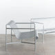 HAY Palissade Lounge Chair Low in Hot Galvanised — lifestyle, with Palissade Bench