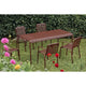 HAY Palissade Chair in Iron Red — lifestyle, with Palissade Armchair and Palissade Stool