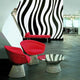Knoll Platner Coffee Table in Polished Nickel with Clear Glass — lifestyle