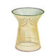 Knoll Platner Side Table in 18k Gold, Clear Glass — packshot