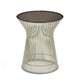 Knoll Platner Side Table in Polished Nickel, Bronze Glass — packshot
