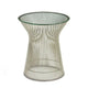 Knoll Platner Side Table in Polished Nickel, Clear Glass — packshot
