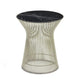 Knoll Platner Side Table in Polished Nickel, Nero Marquina Marble — packshot