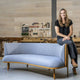 Rikke Frost, designer — studio, with Carl Hansen RF1903 Sideways Sofa