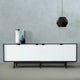Andersen S1 Sideboard in Oak Black Lacquer with White doors — lifestyle