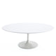 Knoll Saarinen Oval Coffee Table in White Laminate, White Base — packshot
