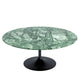 Knoll Saarinen Round Coffee Table D91cm in Verde Alpi Marble, Black Base — packshot