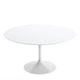 Knoll Saarinen Round Dining Table D137cm in White Laminate, White Base — packshot