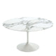  Knoll Saarinen Large Round Dining Table 137cm in Arabescato Marble — packsho