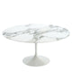 Knoll Saarinen Large Round Dining Table 152cm in Arabescato Marble — packshot