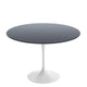 Knoll Saarinen Round Dining Table D107cm in Black Laminate, White Base — packshot