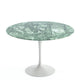 Knoll Saarinen Round Dining Table D107cm in Verde Alpi Marble, White Base — packshot