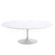 Knoll Saarinen Large Oval Dining Table 198cm in White Laminate — packshot